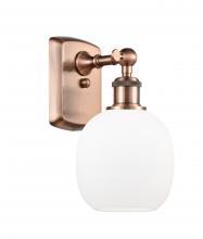 Innovations Lighting 516-1W-AC-G101-LED - Belfast - 1 Light - 6 inch - Antique Copper - Sconce