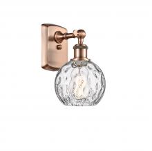 Innovations Lighting 516-1W-AC-G1215-6-LED - Athens Water Glass - 1 Light - 6 inch - Antique Copper - Sconce