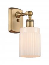 Innovations Lighting 516-1W-BB-G341-LED - Hadley - 1 Light - 5 inch - Brushed Brass - Sconce