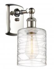 Innovations Lighting 516-1W-PN-G1113-LED - Cobbleskill - 1 Light - 5 inch - Polished Nickel - Sconce