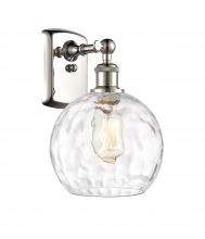 Innovations Lighting 516-1W-PN-G1215-8-LED - Athens Water Glass - 1 Light - 8 inch - Polished Nickel - Sconce