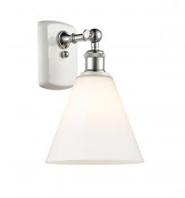 Innovations Lighting 516-1W-WPC-GBC-81-LED - Berkshire - 1 Light - 8 inch - White Polished Chrome - Sconce