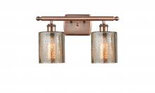 Innovations Lighting 516-2W-AC-G116-LED - Cobbleskill - 2 Light - 15 inch - Antique Copper - Bath Vanity Light