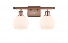 Innovations Lighting 516-2W-AC-G121-6-LED - Athens - 2 Light - 16 inch - Antique Copper - Bath Vanity Light