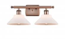 Innovations Lighting 516-2W-AC-G131-LED - Orwell - 2 Light - 18 inch - Antique Copper - Bath Vanity Light