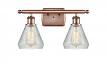 Innovations Lighting 516-2W-AC-G275-LED - Conesus - 2 Light - 16 inch - Antique Copper - Bath Vanity Light