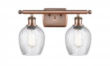 Innovations Lighting 516-2W-AC-G292-LED - Salina - 2 Light - 16 inch - Antique Copper - Bath Vanity Light