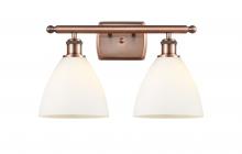 Innovations Lighting 516-2W-AC-GBD-751-LED - Bristol - 2 Light - 18 inch - Antique Copper - Bath Vanity Light
