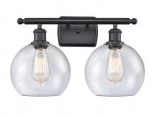 Innovations Lighting 516-2W-BK-G124-LED - Athens - 2 Light - 18 inch - Matte Black - Bath Vanity Light