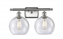 Innovations Lighting 516-2W-SN-G124-LED - Athens - 2 Light - 18 inch - Brushed Satin Nickel - Bath Vanity Light