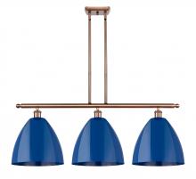 Innovations Lighting 516-3I-AC-MBD-12-BL-LED - Plymouth - 3 Light - 39 inch - Antique Copper - Cord hung - Island Light
