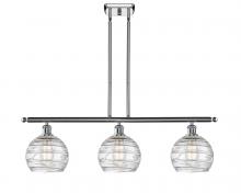 Innovations Lighting 516-3I-PC-G1213-8-LED - Athens Deco Swirl - 3 Light - 36 inch - Polished Chrome - Cord hung - Island Light