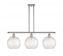 Innovations Lighting 516-3I-PN-G1215-10-LED - Athens Water Glass - 3 Light - 37 inch - Polished Nickel - Cord hung - Island Light