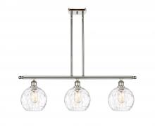 Innovations Lighting 516-3I-PN-G1215-8-LED - Athens Water Glass - 3 Light - 36 inch - Polished Nickel - Cord hung - Island Light