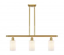 Innovations Lighting 516-3I-SG-G801-LED - Clymer - 3 Light - 36 inch - Satin Gold - Cord hung - Island Light