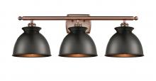 Innovations Lighting 516-3W-AC-M14-BK-LED - Adirondack - 3 Light - 28 inch - Antique Copper - Bath Vanity Light