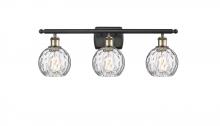Innovations Lighting 516-3W-BAB-G1215-6-LED - Athens Water Glass - 3 Light - 26 inch - Black Antique Brass - Bath Vanity Light