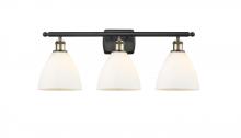 Innovations Lighting 516-3W-BAB-GBD-751-LED - Bristol - 3 Light - 28 inch - Black Antique Brass - Bath Vanity Light