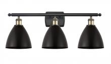 Innovations Lighting 516-3W-BAB-MBD-75-BK-LED - Bristol - 3 Light - 28 inch - Black Antique Brass - Bath Vanity Light
