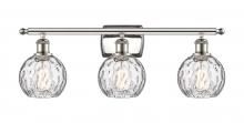 Innovations Lighting 516-3W-PN-G1215-6-LED - Athens Water Glass - 3 Light - 26 inch - Polished Nickel - Bath Vanity Light