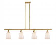 Innovations Lighting 516-4I-SG-G391-LED - Ellery - 4 Light - 48 inch - Satin Gold - Cord hung - Island Light