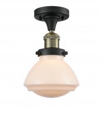 Innovations Lighting 517-1CH-BAB-G321-LED - Olean - 1 Light - 7 inch - Black Antique Brass - Semi-Flush Mount