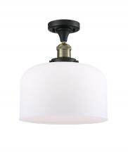 Innovations Lighting 517-1CH-BAB-G71-L-LED - Bell - 1 Light - 12 inch - Black Antique Brass - Semi-Flush Mount
