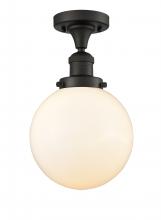 Innovations Lighting 517-1CH-OB-G201-8-LED - Beacon - 1 Light - 8 inch - Oil Rubbed Bronze - Semi-Flush Mount