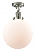 Innovations Lighting 517-1CH-PN-G201-10-LED - Beacon - 1 Light - 10 inch - Polished Nickel - Semi-Flush Mount
