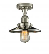 Innovations Lighting 517-1CH-PN-M1-LED - Railroad - 1 Light - 7 inch - Polished Nickel - Semi-Flush Mount
