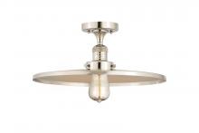 Innovations Lighting 517-1CH-PN-MFR-PN-16-LED - Railroad - 1 Light - 16 inch - Polished Nickel - Semi-Flush Mount