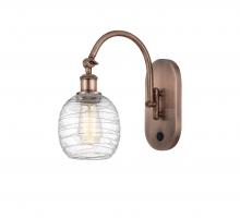 Innovations Lighting 518-1W-AC-G1013-LED - Belfast - 1 Light - 6 inch - Antique Copper - Adjustable Swing Arm
