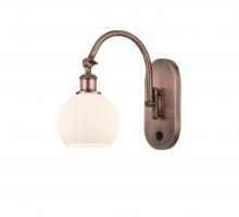 Innovations Lighting 518-1W-AC-G121-6-LED - Athens - 1 Light - 6 inch - Antique Copper - Adjustable Swing Arm