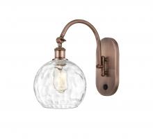 Innovations Lighting 518-1W-AC-G1215-8-LED - Athens Water Glass - 1 Light - 8 inch - Antique Copper - Adjustable Swing Arm