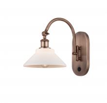 Innovations Lighting 518-1W-AC-G131-LED - Orwell - 1 Light - 8 inch - Antique Copper - Adjustable Swing Arm