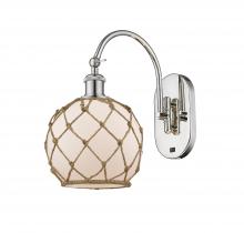 Innovations Lighting 518-1W-PN-G121-8RB-LED - Farmhouse Rope - 1 Light - 8 inch - Polished Nickel - Adjustable Swing Arm