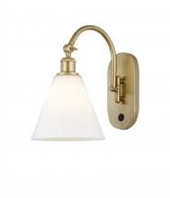 Innovations Lighting 518-1W-SG-GBC-81-LED - Berkshire - 1 Light - 8 inch - Satin Gold - Adjustable Swing Arm