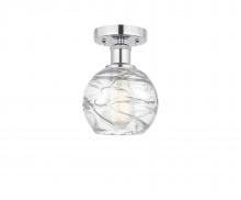 Innovations Lighting 616-1F-PC-G1213-6 - Athens Deco Swirl - 1 Light - 6 inch - Polished Chrome - Semi-Flush Mount