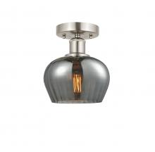Innovations Lighting 616-1F-SN-G93 - Fenton - 1 Light - 7 inch - Brushed Satin Nickel - Semi-Flush Mount