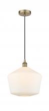 Innovations Lighting 616-1P-AB-G651-12-LED - Cindyrella - 1 Light - 12 inch - Antique Brass - Cord hung - Mini Pendant