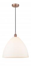 Innovations Lighting 616-1P-AC-GBD-161-LED - Bristol - 1 Light - 16 inch - Antique Copper - Cord hung - Pendant