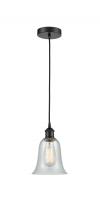 Innovations Lighting 616-1P-BK-G2812-LED - Hanover - 1 Light - 6 inch - Matte Black - Cord hung - Mini Pendant