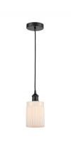 Innovations Lighting 616-1P-BK-G341-LED - Hadley - 1 Light - 5 inch - Matte Black - Cord hung - Mini Pendant