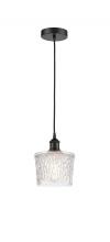 Innovations Lighting 616-1P-BK-G402-LED - Niagara - 1 Light - 7 inch - Matte Black - Cord hung - Mini Pendant