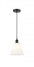 Innovations Lighting 616-1P-BK-GBC-81-LED - Berkshire - 1 Light - 8 inch - Matte Black - Cord hung - Mini Pendant