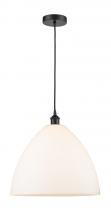 Innovations Lighting 616-1P-BK-GBD-161-LED - Bristol - 1 Light - 16 inch - Matte Black - Cord hung - Pendant