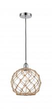 Innovations Lighting 616-1P-PC-G122-10RB-LED - Farmhouse Rope - 1 Light - 10 inch - Polished Chrome - Cord hung - Mini Pendant