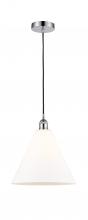 Innovations Lighting 616-1P-PC-GBC-121-LED - Berkshire - 1 Light - 12 inch - Polished Chrome - Cord hung - Mini Pendant