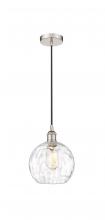 Innovations Lighting 616-1P-PN-G1215-8-LED - Athens Water Glass - 1 Light - 8 inch - Polished Nickel - Cord hung - Mini Pendant