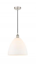 Innovations Lighting 616-1P-PN-GBD-121-LED - Bristol - 1 Light - 12 inch - Polished Nickel - Cord hung - Mini Pendant